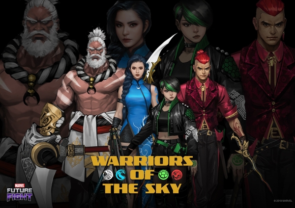 넷마블은 ‘마블 퓨처파이트’의 신규 오리지널 캐릭터 팀 ‘워리어 오브 더 스카이(Warriors of the Sky)’를 ‘태국 게임쇼’에서 공개했다고 28일 밝혔다/ 넷마블 제공