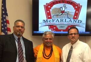 Hindu mantras open City Council of McFarland, made famous by Kevin Costner movie