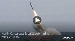 North Korea says it has test-fired a missile from a submarine, a first