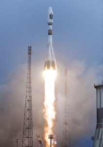Soyuz Rocket Launch From Europe’s Spaceport In Kourou, French Guiana.