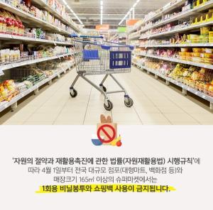 비닐봉투 금지 첫날, 소비자들 ‘우왕좌왕’