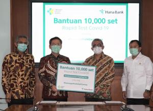하나은행, 인도네시아에 코로나19 진단키트 1만개 기부